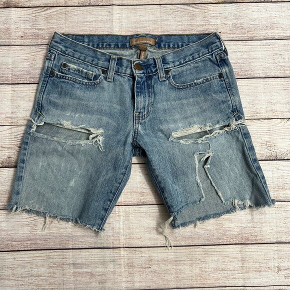 Abercrombie & Fitch Distressed Denim Cutoff Shorts Size 2S Women's Jean Shorts - Picture 1 of 9